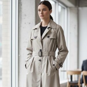 Club Monaco Light Tan Lightweight Rain Trench Coat Size S